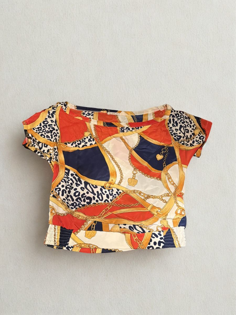 Top: Chain & Leopard Print Top - Stylish Summer Find! – Usato da Wädenswil venduto da mon_b88m