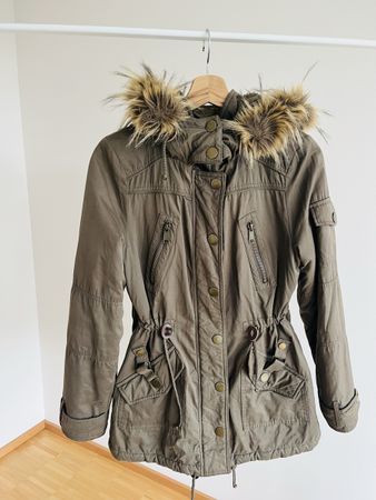 Parka d'hiver chaude à capuche femme taille S