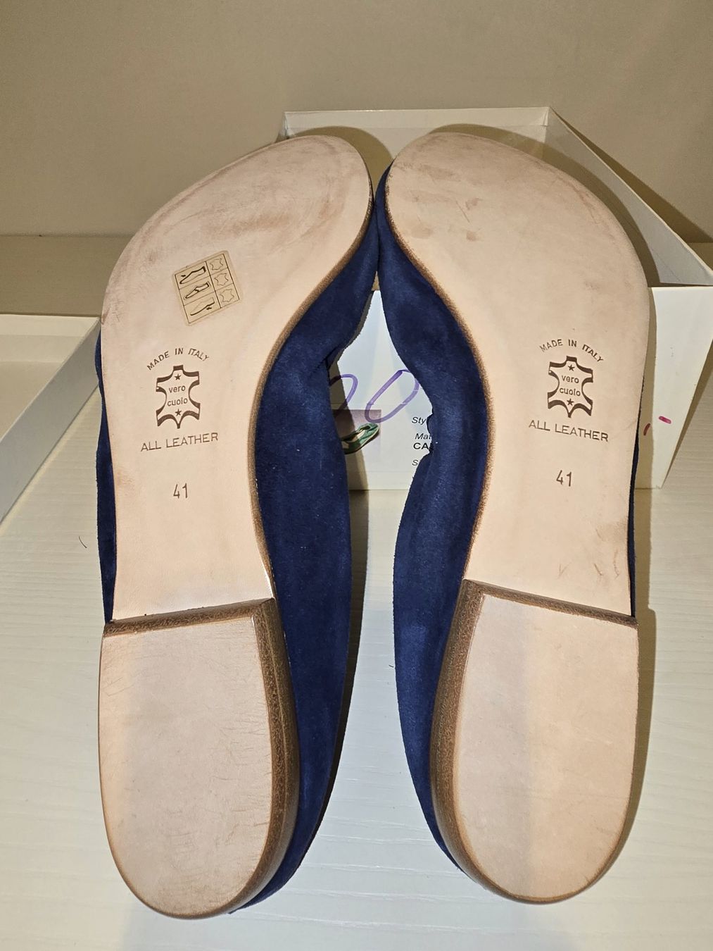 Scarpe da donna: Ballerinas Camoscio - EU 41 Echt Leder – Nuovo e nell'imballaggio originale da Chiasso venduto da Arina888 1