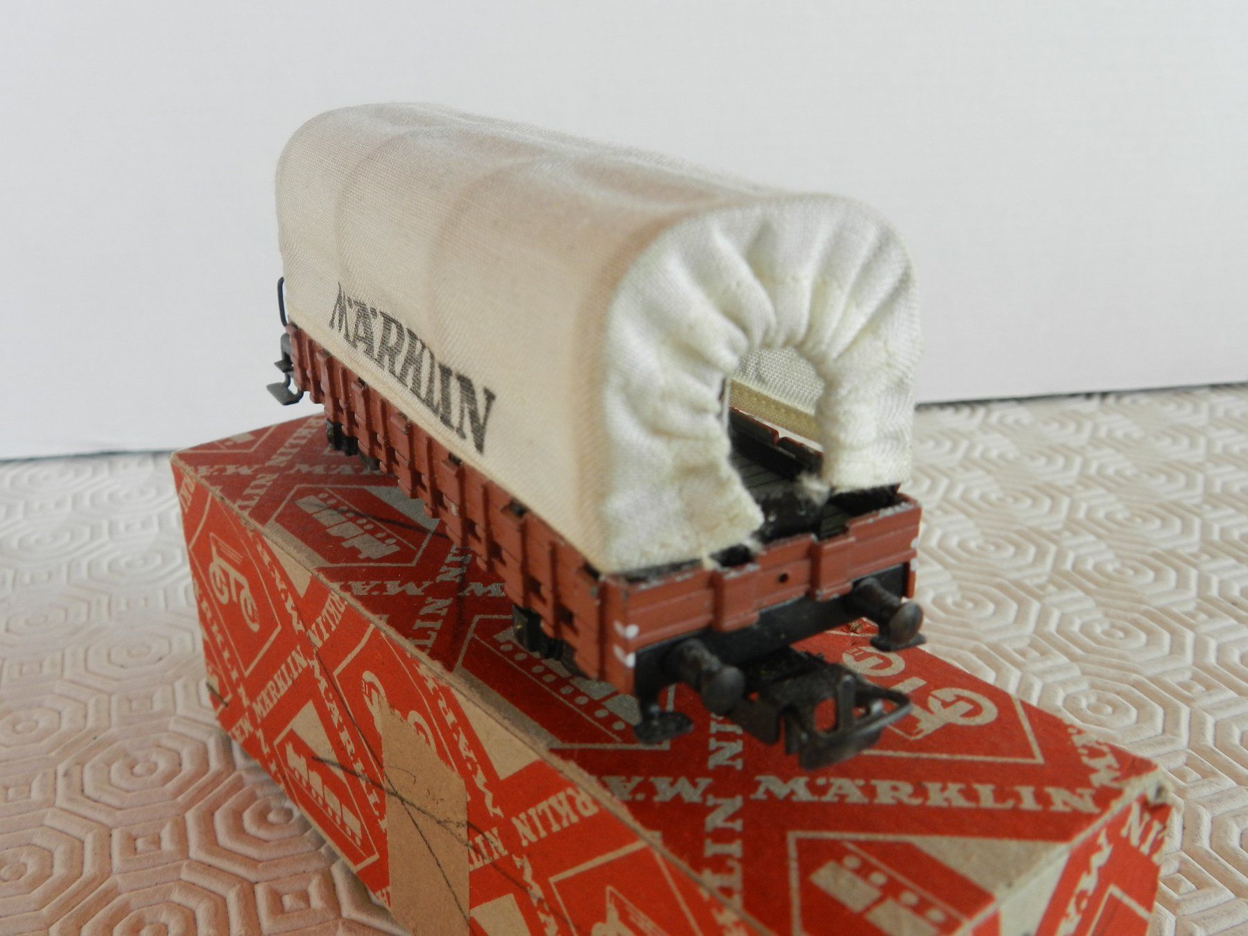 Märklin Modellini di ferrovie: Märklin Planenwagen Bremserhaus 322 – Usato da Arzier-Le Muids venduto da elocin83 4