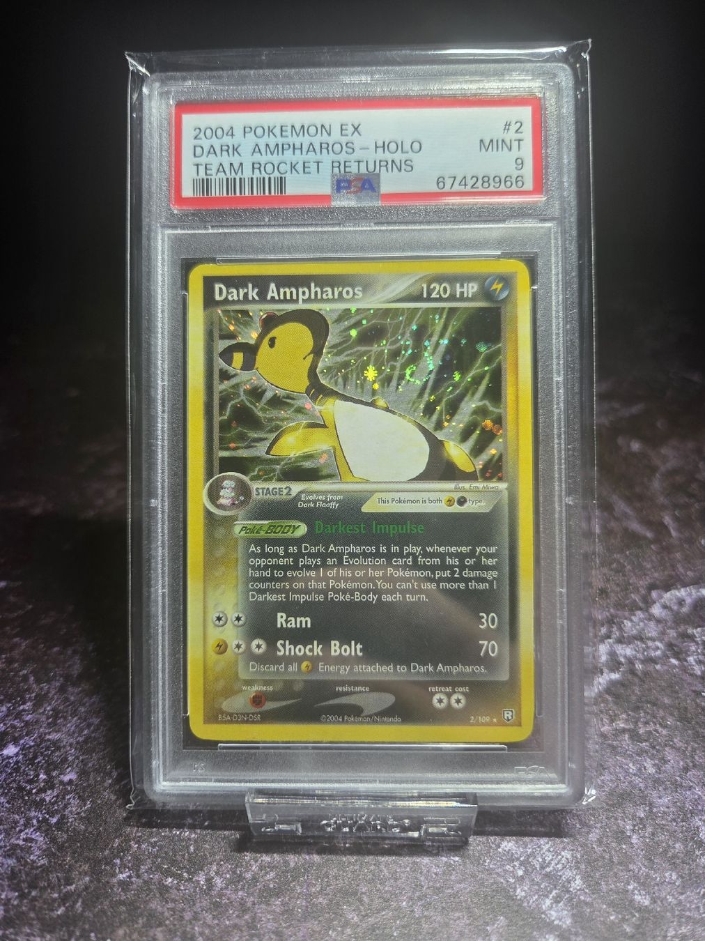 Pokémon Sammelbilder & Trading cards: 2004 POKEMON EX TEAM ROCKET RETURNS 2 DARK AMPHAROS HOLO – Gebraucht aus Lauerz von gp9_zt9k 4
