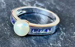 Ring mit SWZP und Tansanit. Aktion, alter Preis  59.--