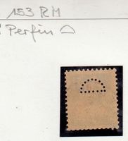 Rollenmarke 153 RM, Perfin d84,