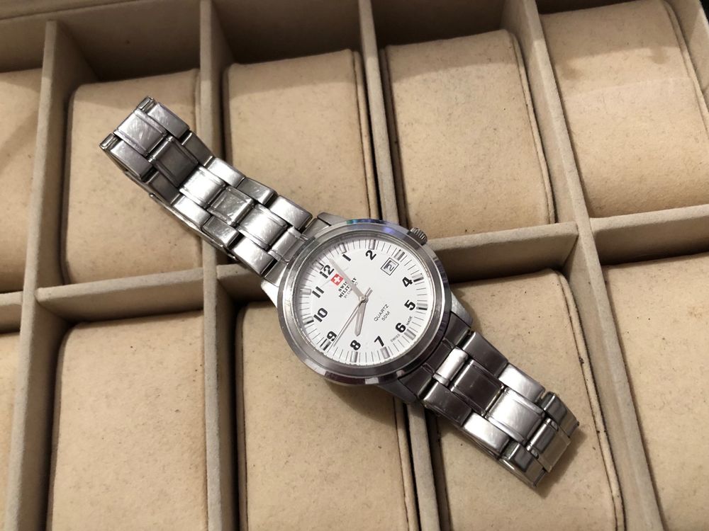 Montre Horus Swiss Made Mécanique 35mm – Occasion, Années 70, Cadran Blanc