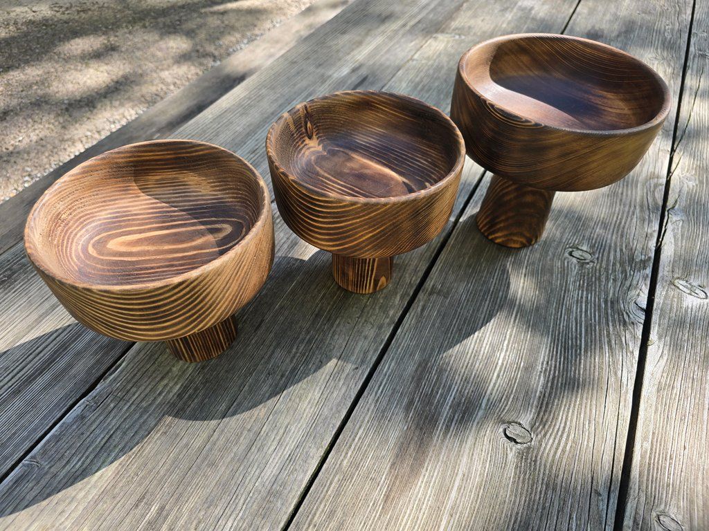 Ciotole: Holz: Schale mit Fuss – Nuovo (secondo la descrizione) da Romanshorn venduto da Rachacha 4
