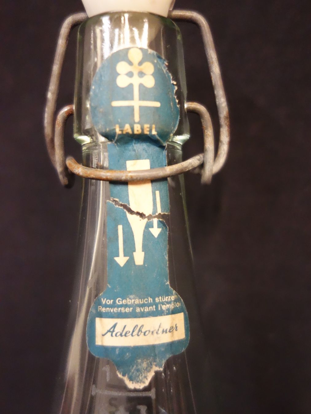 Bicchieri, Caraffe & Bottiglie: alte Flasche ADELBODNER GRAPEFRUIT FIN 1965 – Usato da Kerzers venduto da Flaschenposten 6