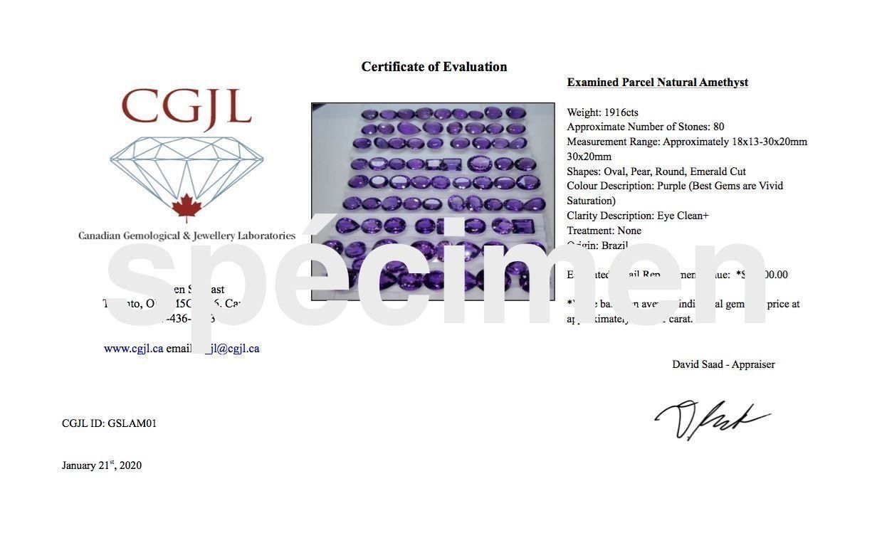 Edelsteine: Améthyste ovale 20.96 ct - CERTIFICAT 840.- Fr – Neu (gemäss Beschreibung) aus Grimisuat von Valgem 4