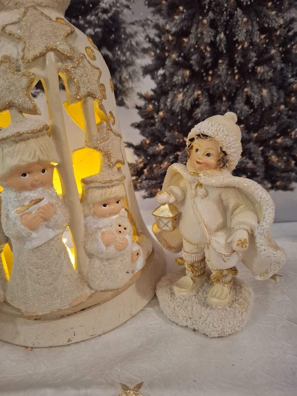Tutte le decorazioni: TEELICHT WINTERGLOCKE MIT 2 WINTERKINDER – Nuovo (secondo la descrizione) da Gretzenbach venduto da schibaya 2