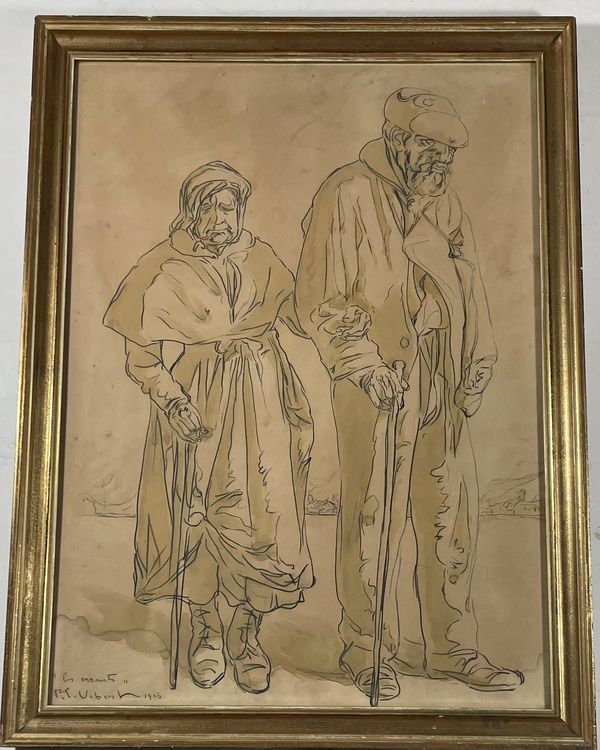 Pierre Eugene Vibert (18751937) grosses Aquarell Kaufen auf Ricardo