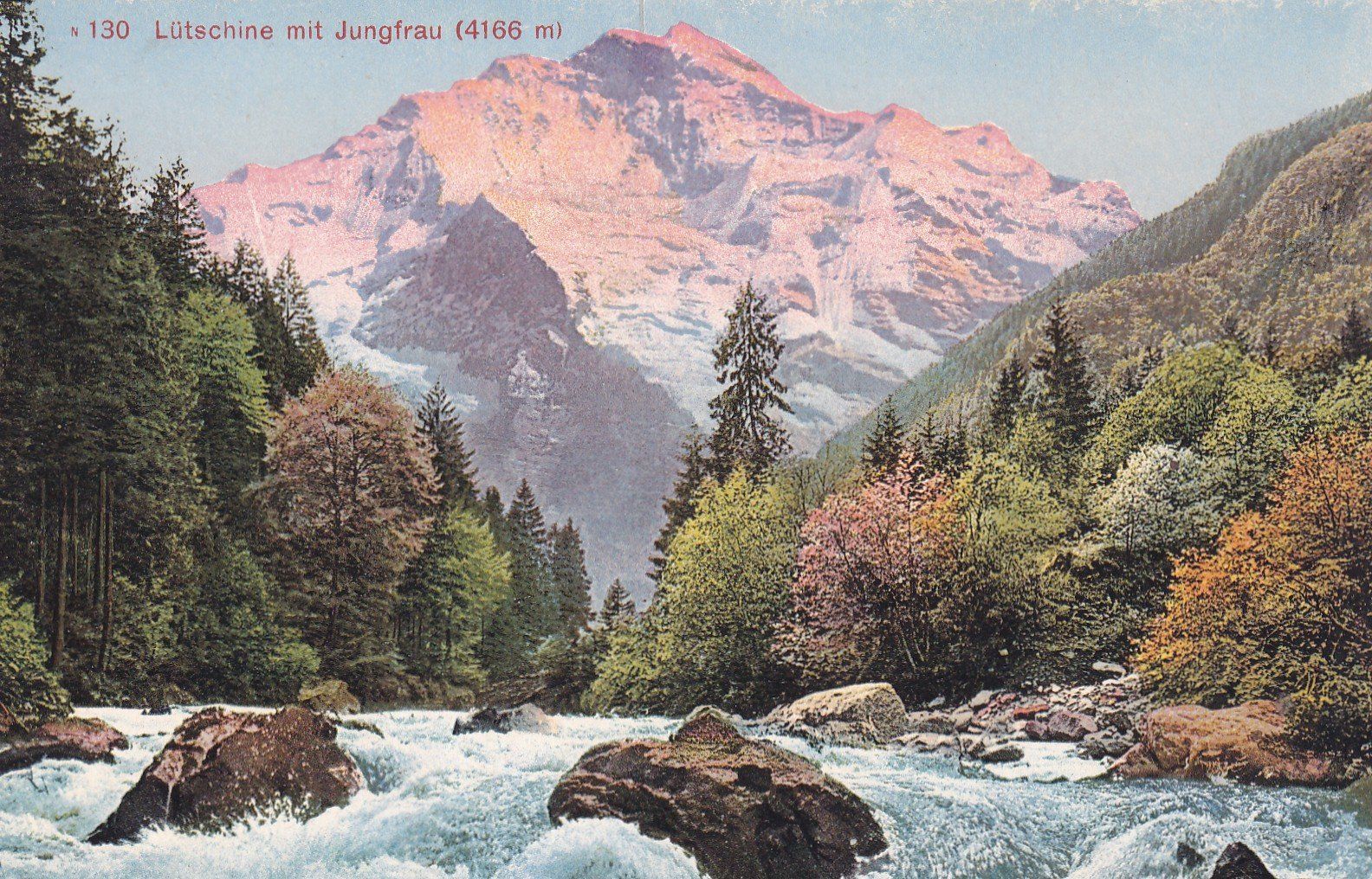Cartoline postali: Lütschine mit Jungfrau – Usato da Cormoret venduto da Pascalll2001