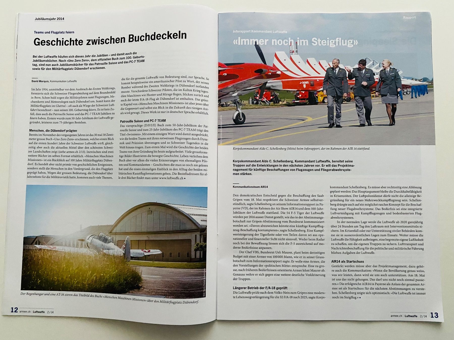 Schweizer Armee Dokumente: Schweizer Luftwaffe Swiss Air Force Heft 40 Sei 2014 – Gebraucht aus Müswangen von buyin 6