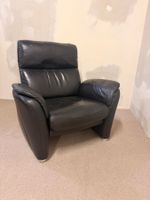 Schwarzer Ledersessel Relaxsessel  Ergoline W. Schillig