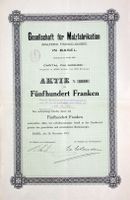 Gesellschaft für Malzfabrikation in Basel - 1912
