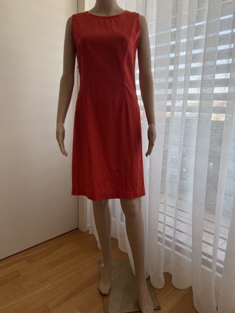 Leinen Kleid mit Hemd (Karotten Rot) Gr S, Sommerkleid
