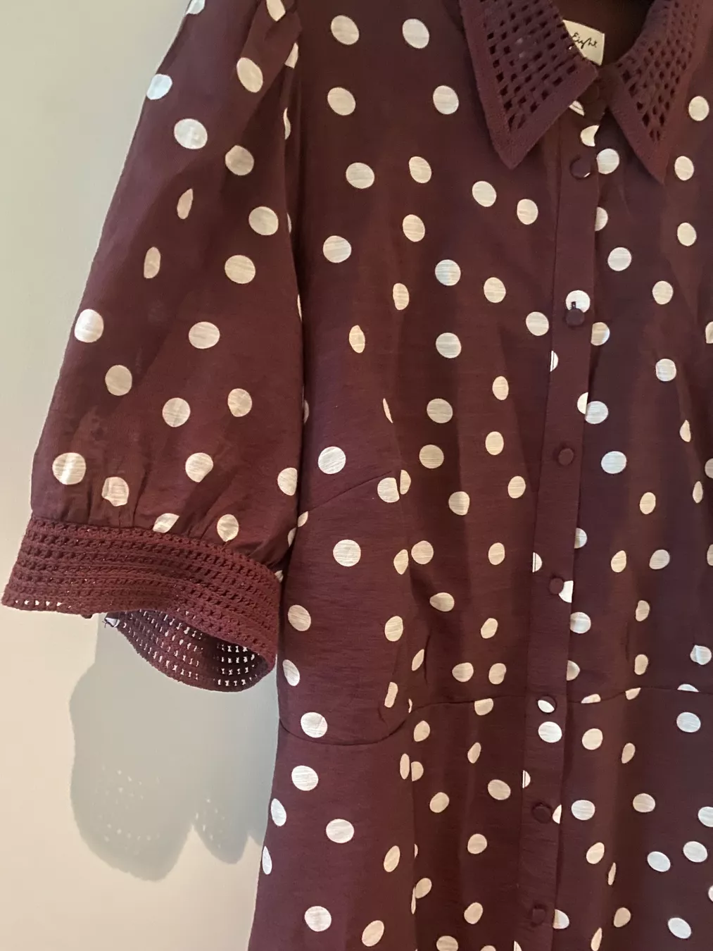 Phase Eight Vestiti: PHASE EIGHT Polka Dot Midi Hemdblusenkleid – Nuovo (secondo la descrizione) da Luzern venduto da Felicita_26 4