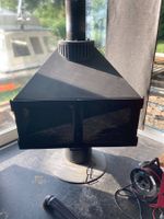 Design-Cheminée Kamin schwarz Metall gebrauchter Zustand