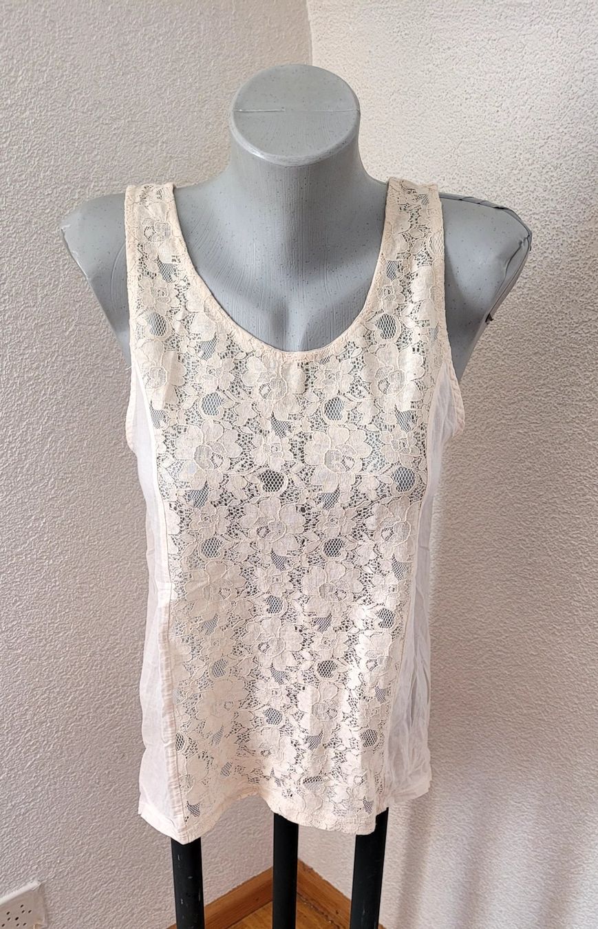 Pieces Tops: Herziges Top ca. Gr. S von Pieces mit Spitze – Gebraucht aus Füllinsdorf von Sunnebliemli7 4