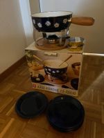 Fondue-Caquelon mit Rechaud (Brennpaste) und 6 Teller