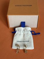 Louis Vuitton earrings gold flower monogram good condition
