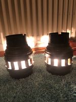 Alte Antike Radnabe mit Lampe