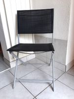 Klappstuhl schwarz-silber neu