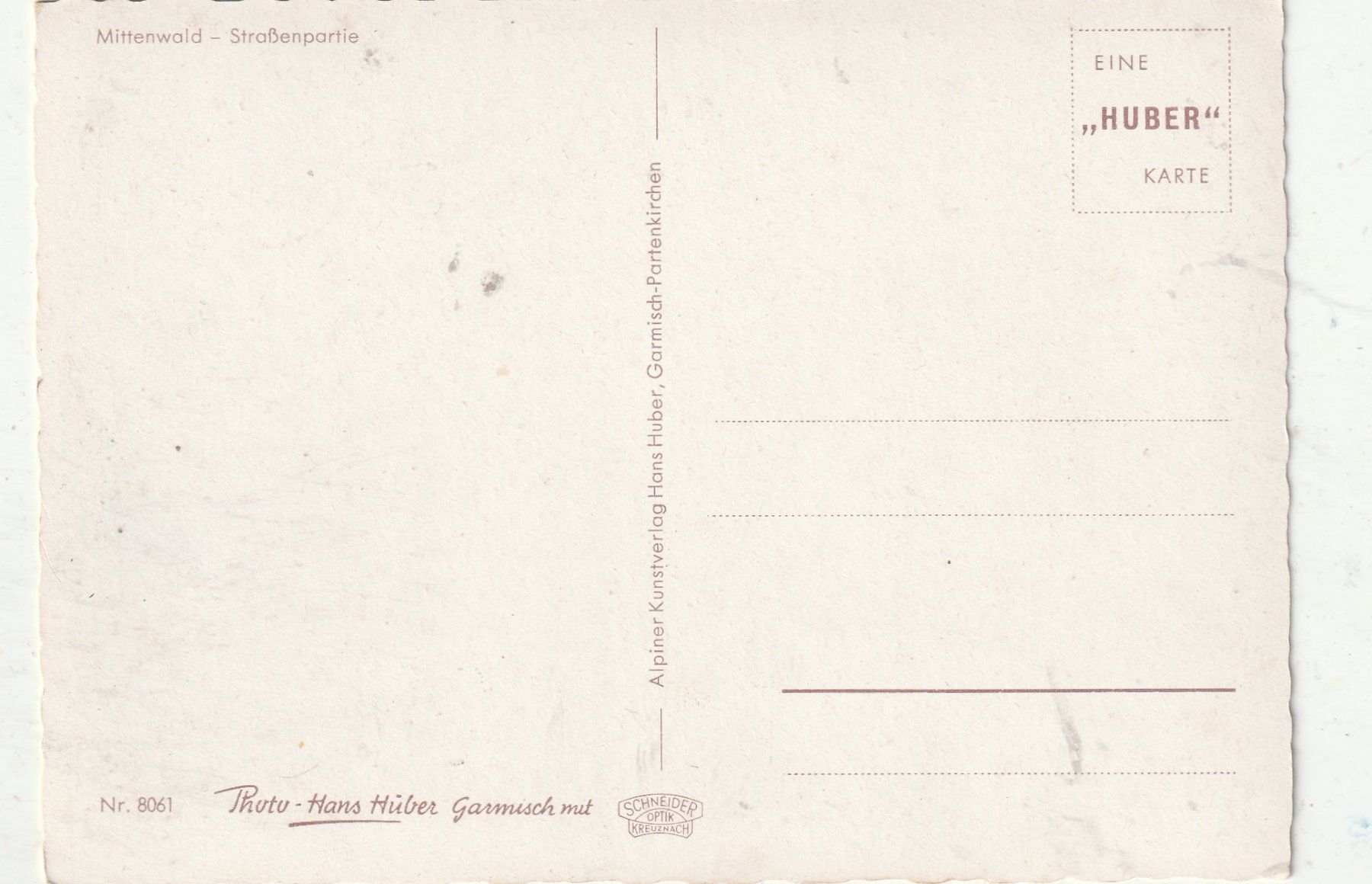 Cartes postales: Mittenwald Strassenpartie – D'occasion à Lumbrein par made02 1