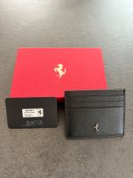 Ferrari Kartenetui schwarz aus Leder neu mit Box