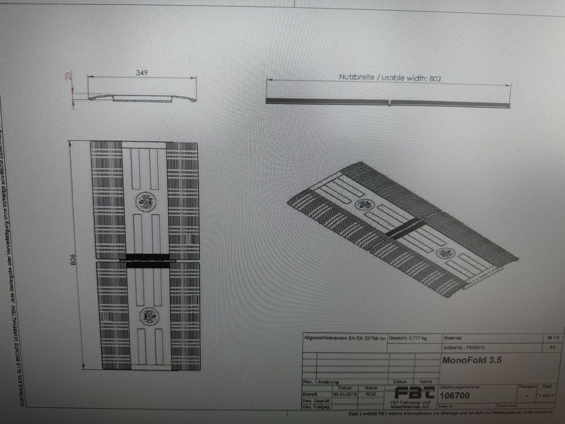 Rampe di accesso: MonoFold 3.5 Rampe – Usato da Thörigen venduto da FBT 4