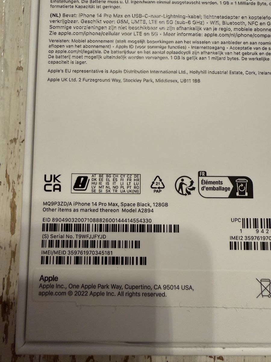 Apple Handys / Smartphones: iPhone 14 pro Max, 128 GB, schwarz – Gebraucht aus Eriswil von DSchneider84 8