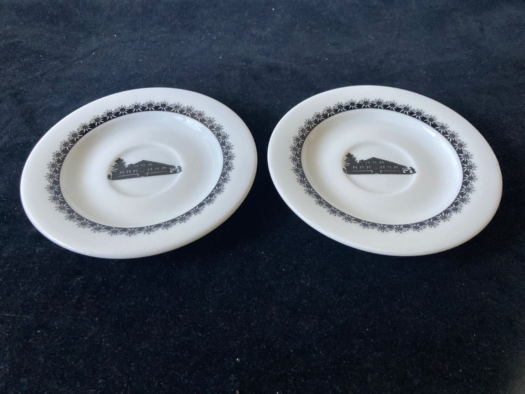 Assiettes: 2 Langenthal Unterteller mit Edelweiss und Bauernhaus – D'occasion à Zürich par Chaeffeler 2