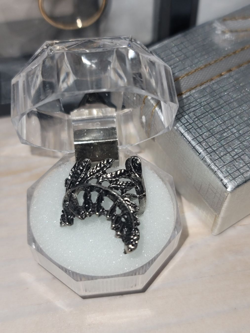 Ringe: Blatt Ring, Silbern Vintage Stil, Sommer Schmuck, ethno, erd – Gebraucht aus Zollikerberg von Nice_Name 6