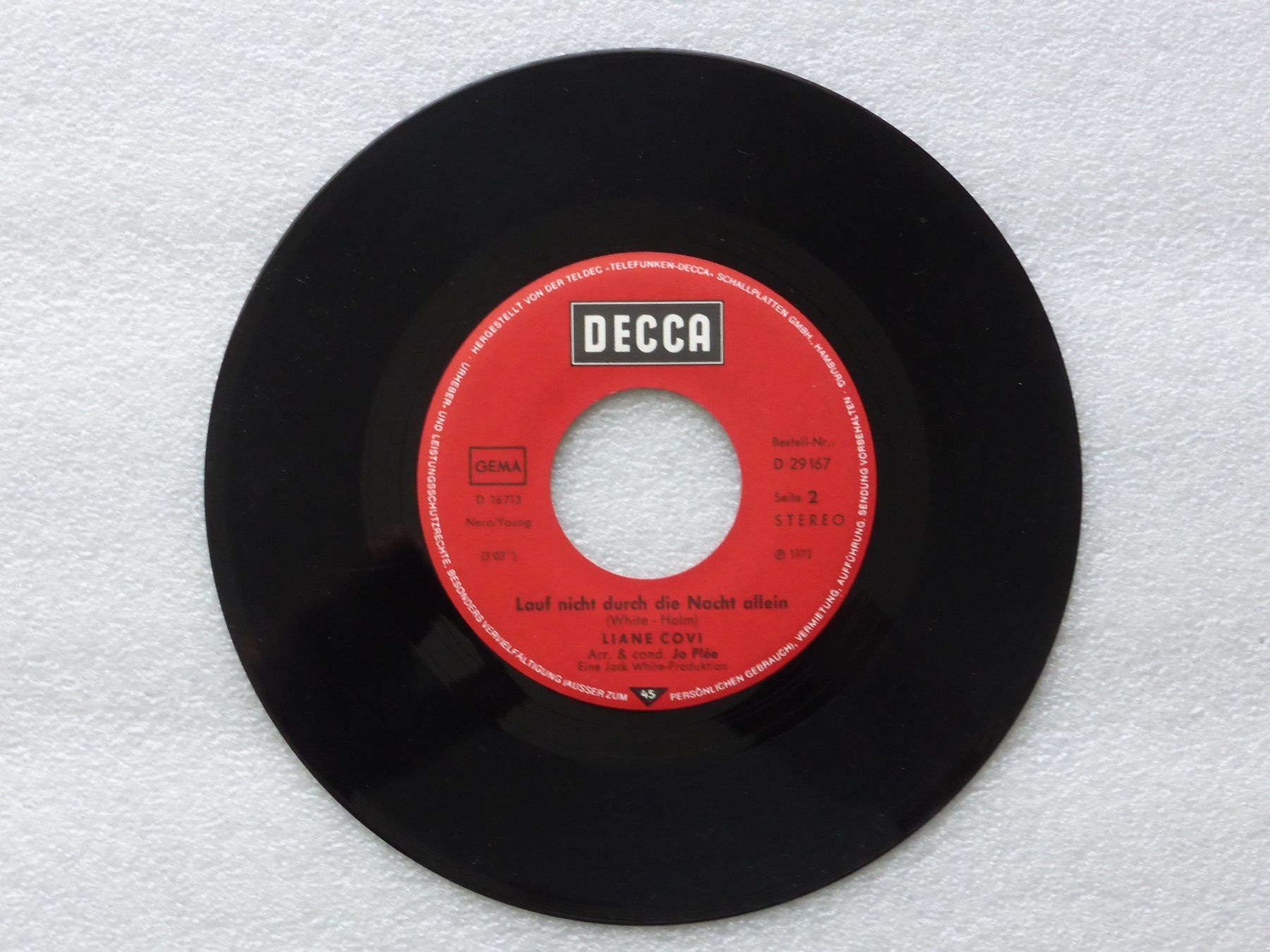 Dischi in vinile: Vinyl Single   LIANE COVI – Usato da Küssnacht am Rigi venduto da Mondkinder 2