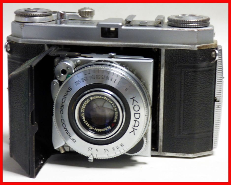 Kodak Retina Ia – Objectif Schneider Xenar – Synchro-Compur – Étui cuir - Photo, audio & vidéo