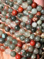 Strang Natürliche Afrikanischer Blutjaspis 6 mm