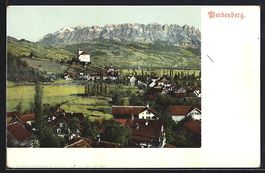 Werdenberg, Teilansicht mit Bergpanorama