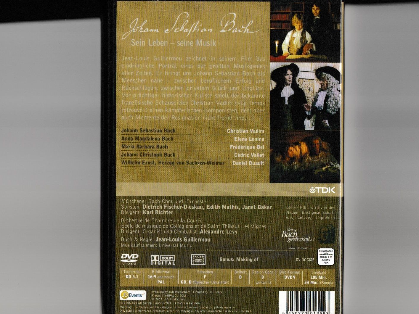 Tutti i DVDs: Bach: Sein Leben, seine Musik – Usato da Chur venduto da zowie72 1