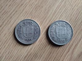 5 Franken Silber 1933