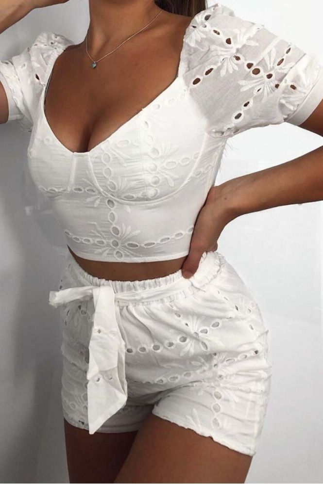 Kleiderpakete: Parisian Summer Set Top+Short White Size XS – Neu (gemäss Beschreibung) aus Winterthur von ale_t766