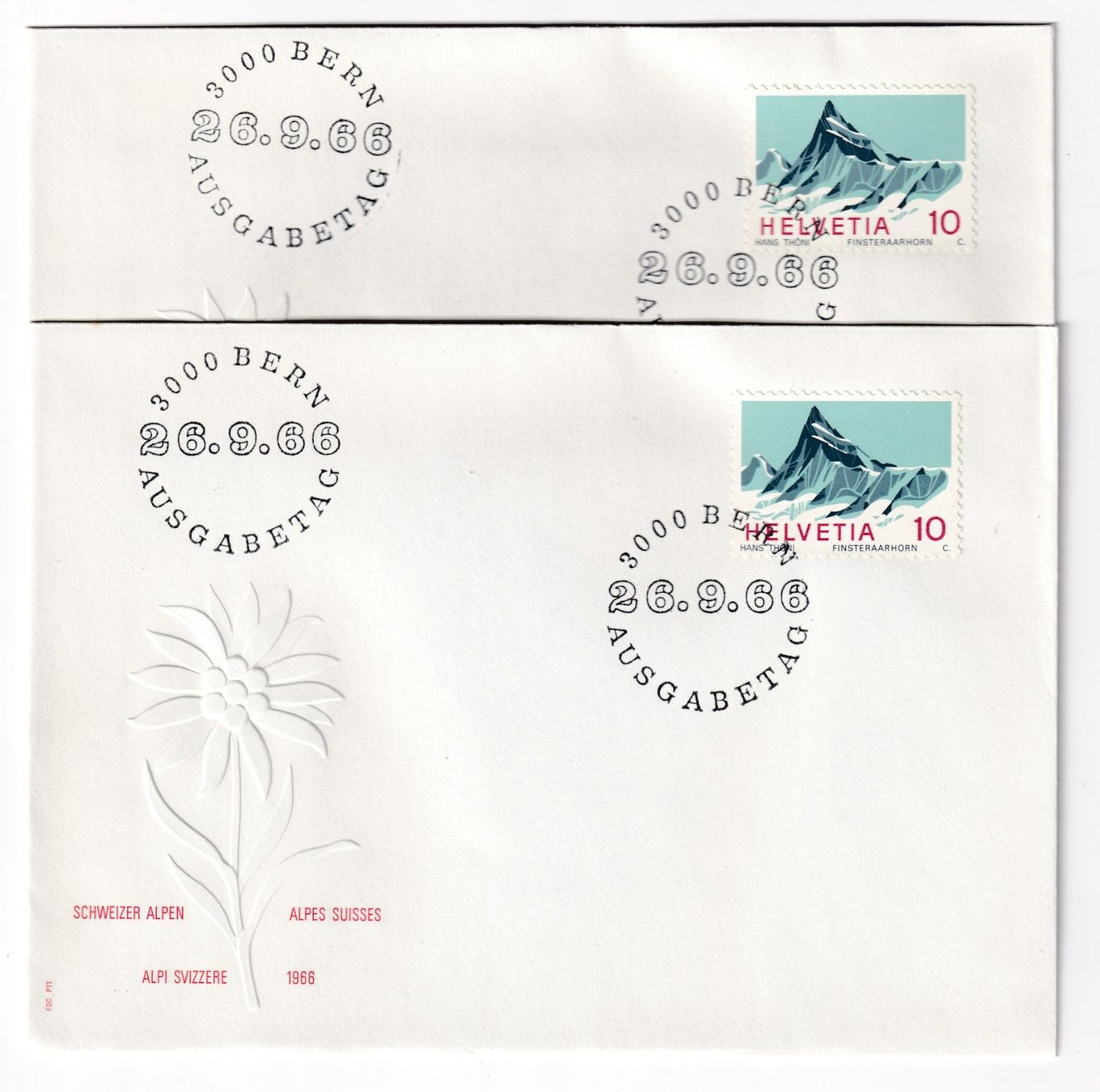Tutti i francobolli: Abart FDC 1966 Ersttag Stempel Verschoben selten – Nuovo (secondo la descrizione) da Neuchâtel venduto da karlpierrino