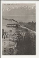 AK ca.1920 Lausanne-Ouchy mit stark rauchendem Schiff🤓