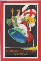 Esposizione - fiera GENOVA   - alte Litho-Postkarte von 1925