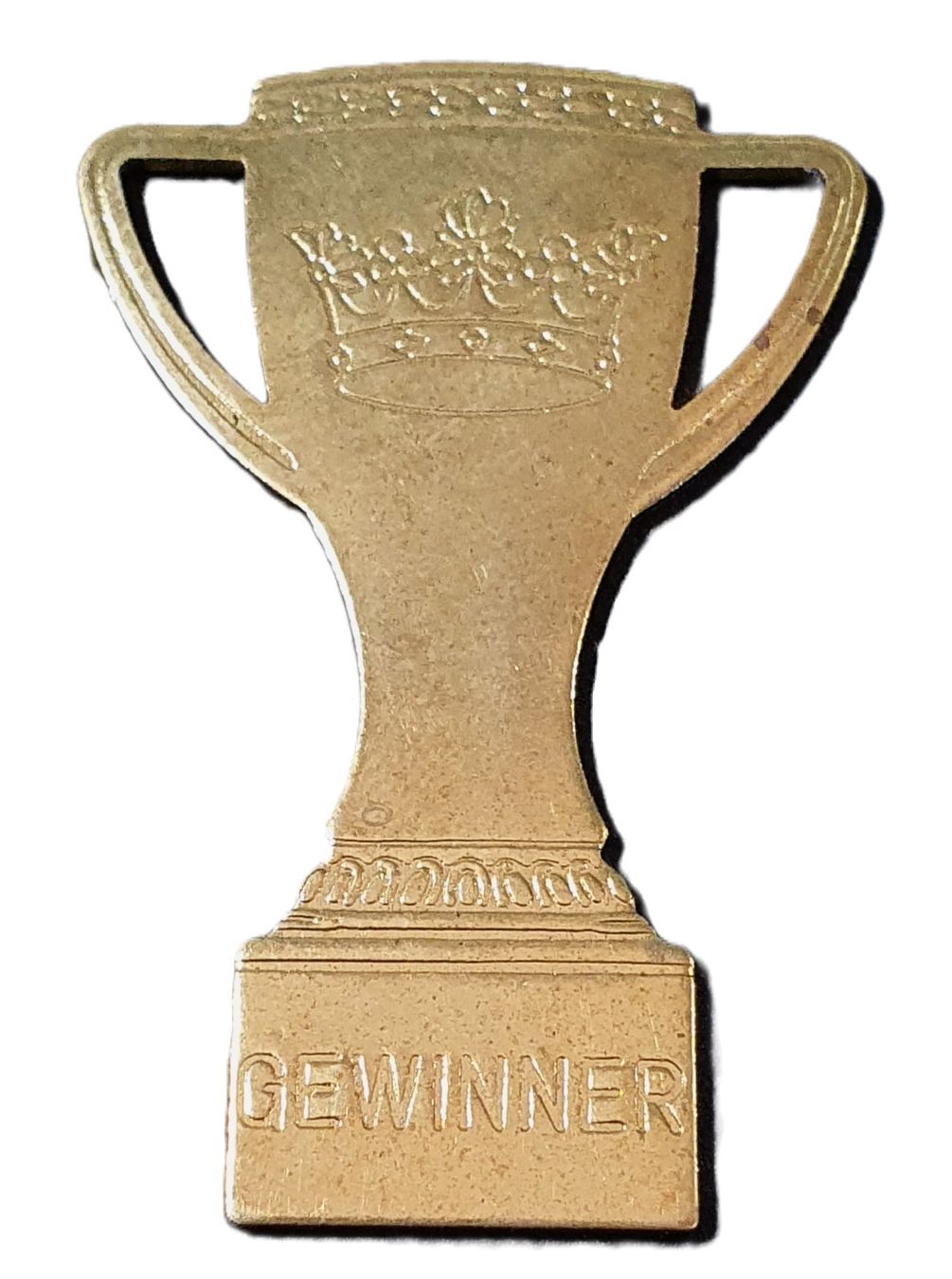 Altre raccolte & rarità: V291 - Platte Pokal Krone GEWINNER – Usato da Reinach BL venduto da Boston-Verkauf
