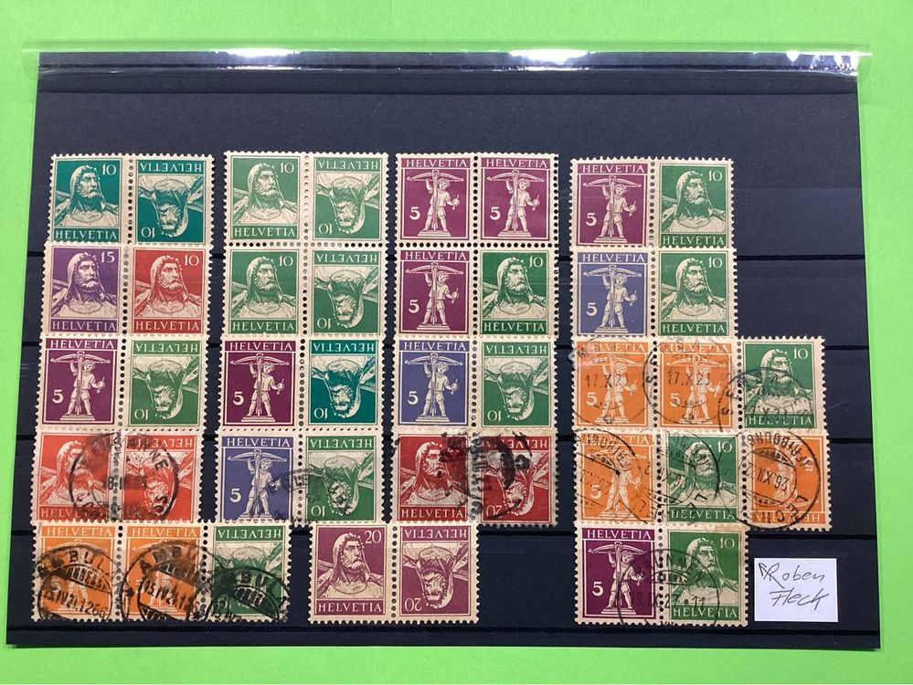 🇨🇭Lot Kehrdrucke/Zusammenhängend mit Falz (Nuovo (secondo la ...