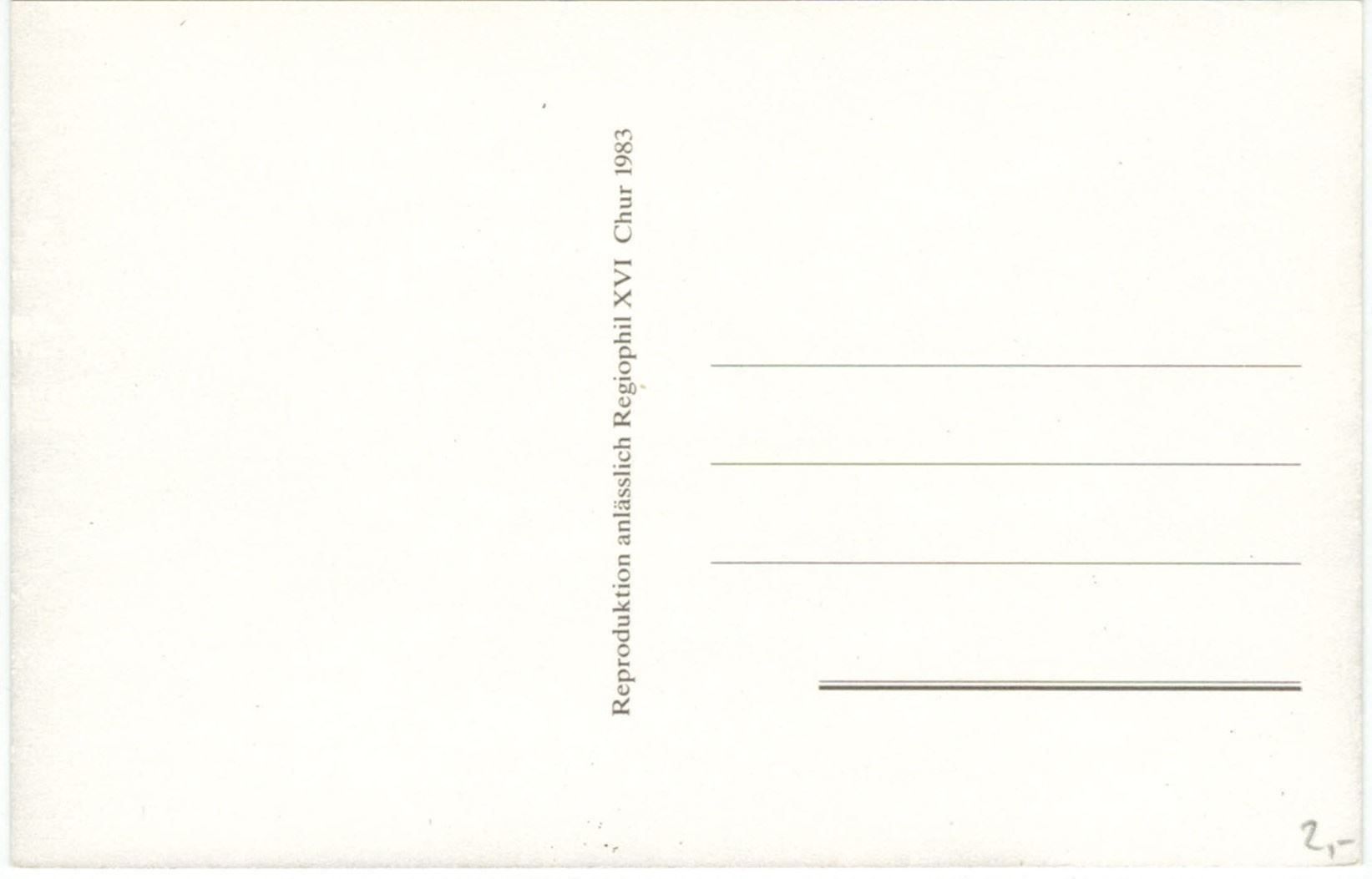 Cartoline postali: GR 263 REPRO Chur – Nuovo (secondo la descrizione) da Fribourg venduto da philafri 1