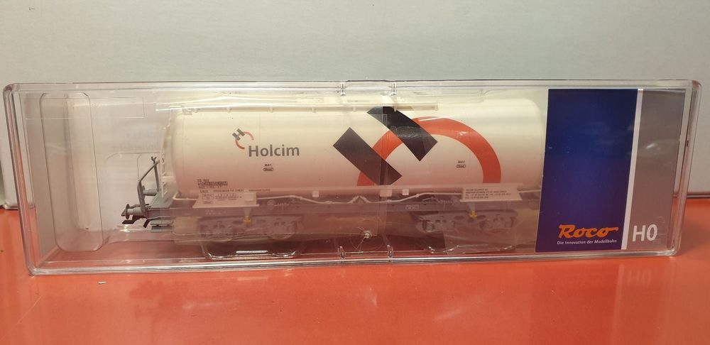 Wagon-citerne Roco HO – CFF UACS Holcim, Réf 67449, Avec Boîte (occasion)