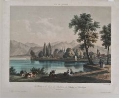 Scherzlingen, Schadau Tonlithographie von Deroy