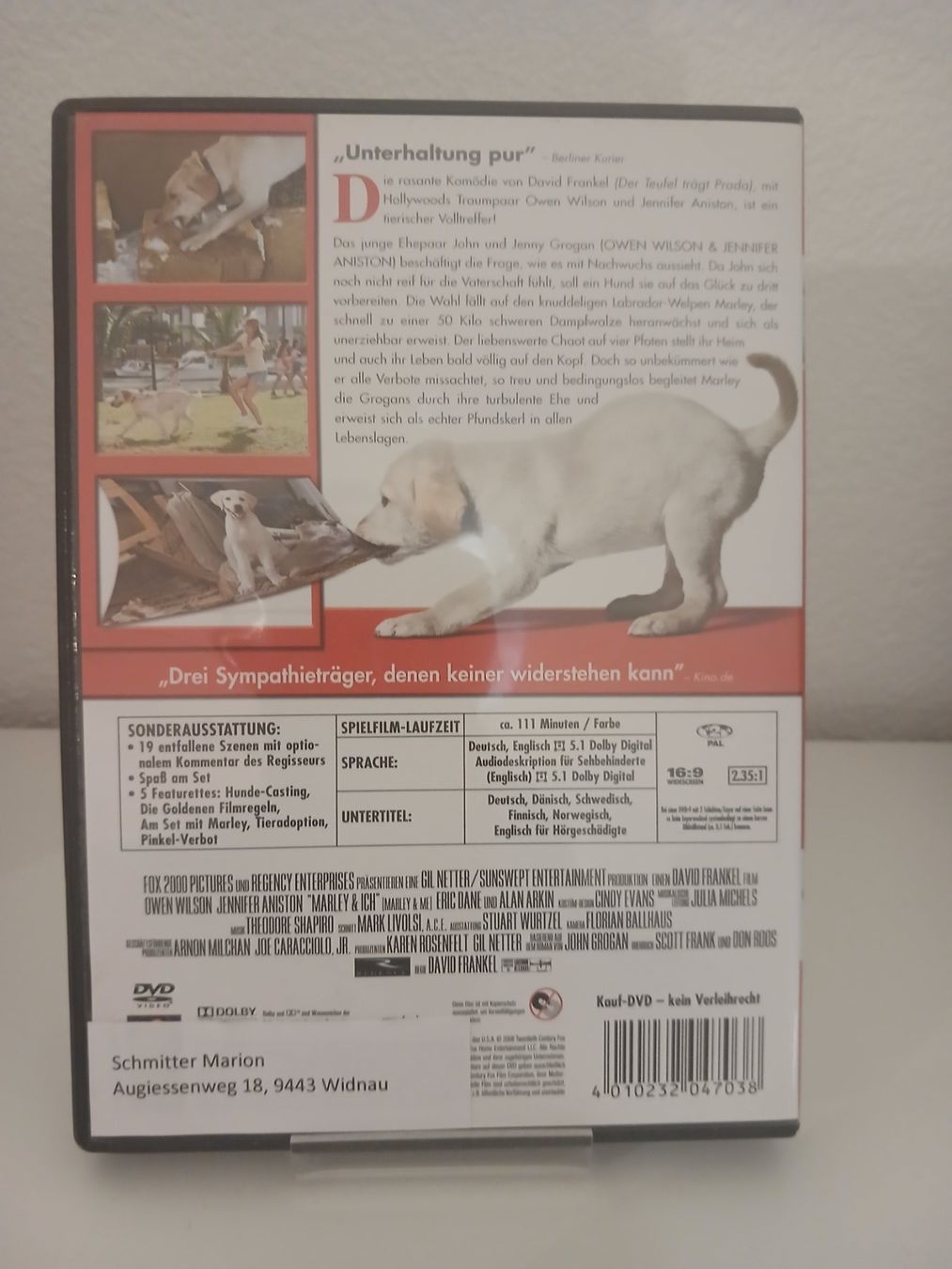 Tutti i DVDs: Marley und Ich – Usato da St. Margrethen SG venduto da SamusAran 1