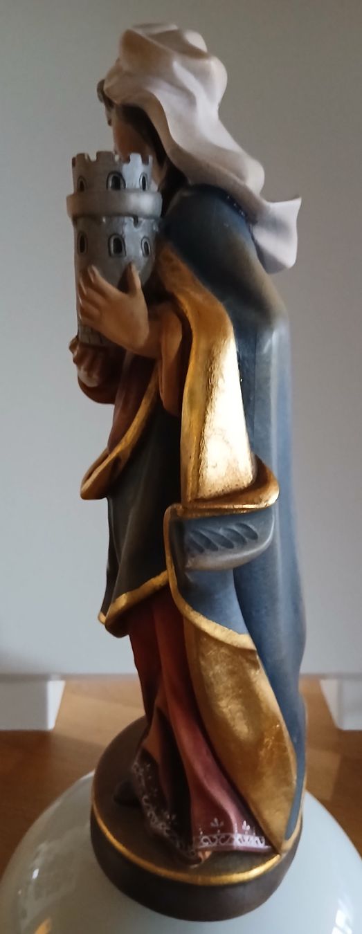 Figuren: Handbemalte Holzstatue der Heiligen Barbara – Gebraucht aus Herisau von salomon57 1