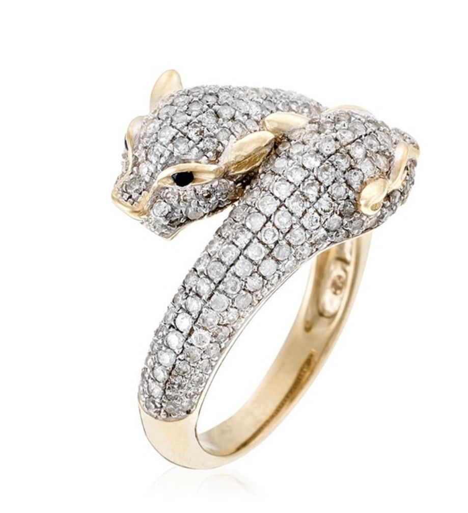Anelli: Diamant Gold Panther Ring, neuw, Grösse 54 – Nuovo e nell'imballaggio originale da Esslingen venduto da ell_rm5z 1