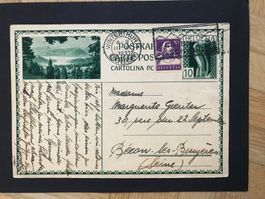 1931, Postkarte nach Bécon-Les-Bruyères mit Nr.184